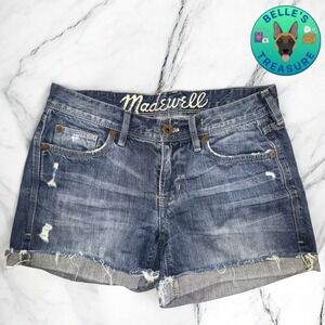 Madewell Shorts Womens 25 x3 Jeans Jorts Denim Cut off Rolled Hem Mid Rise